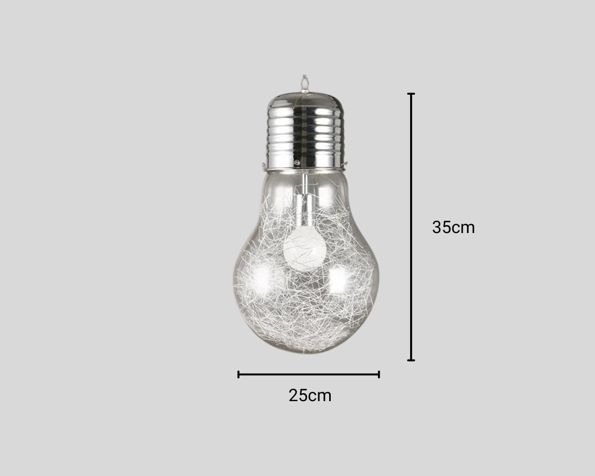 Lustre ampoule géante à reflets dorés ou argentés, vue 11