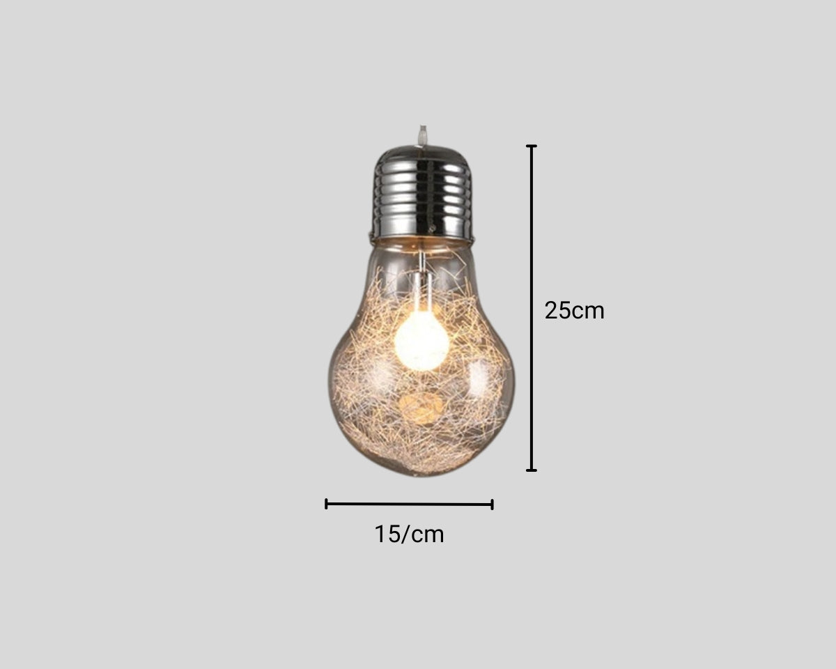 Lustre ampoule géante à reflets dorés ou argentés, vue 13