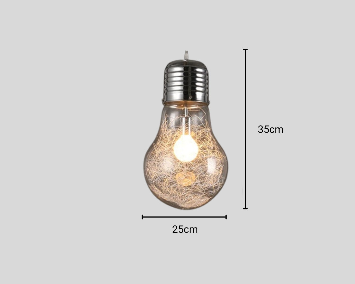 Lustre ampoule géante à reflets dorés ou argentés, vue 14