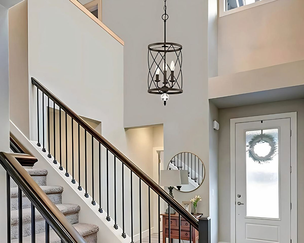 Lustre classique à bougies sur couronne en métal, vue 4