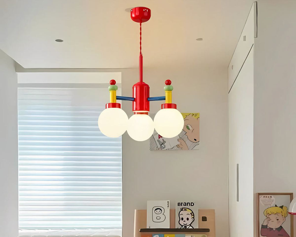 Lustre chambre de bébé multicolore façon bilboquet, vue 6
