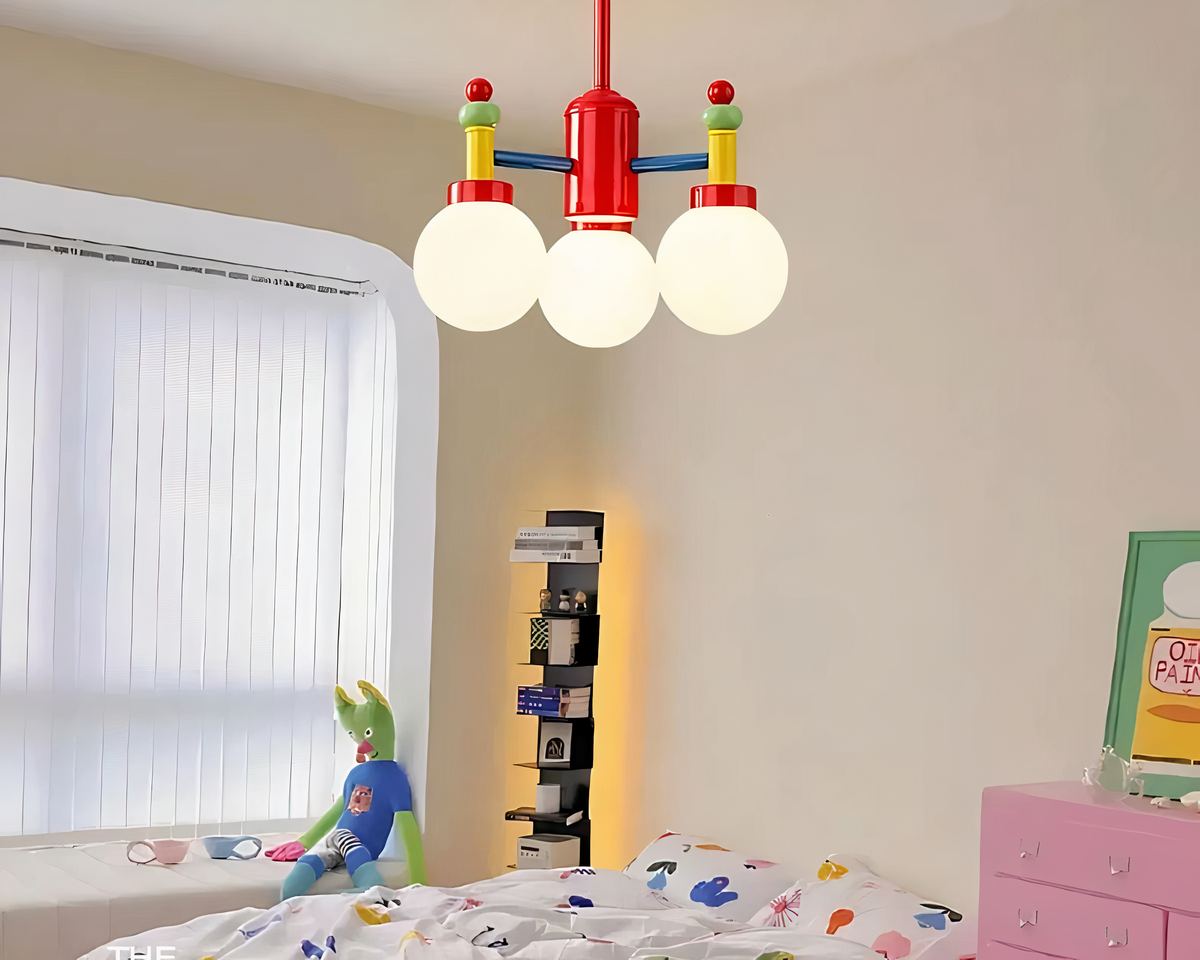 Lustre chambre de bébé multicolore façon bilboquet, vue 9