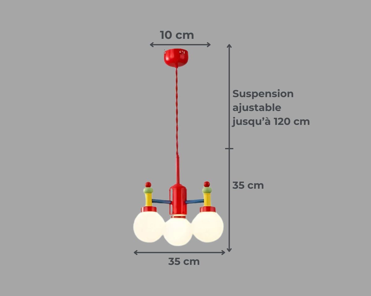 Lustre chambre de bébé multicolore façon bilboquet, vue 11