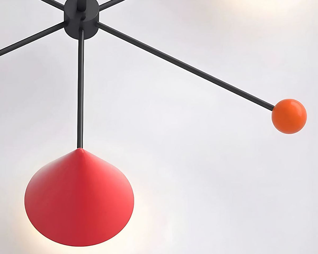 Lustre chambre de bébé aux formes géométriques colorées, vue 7