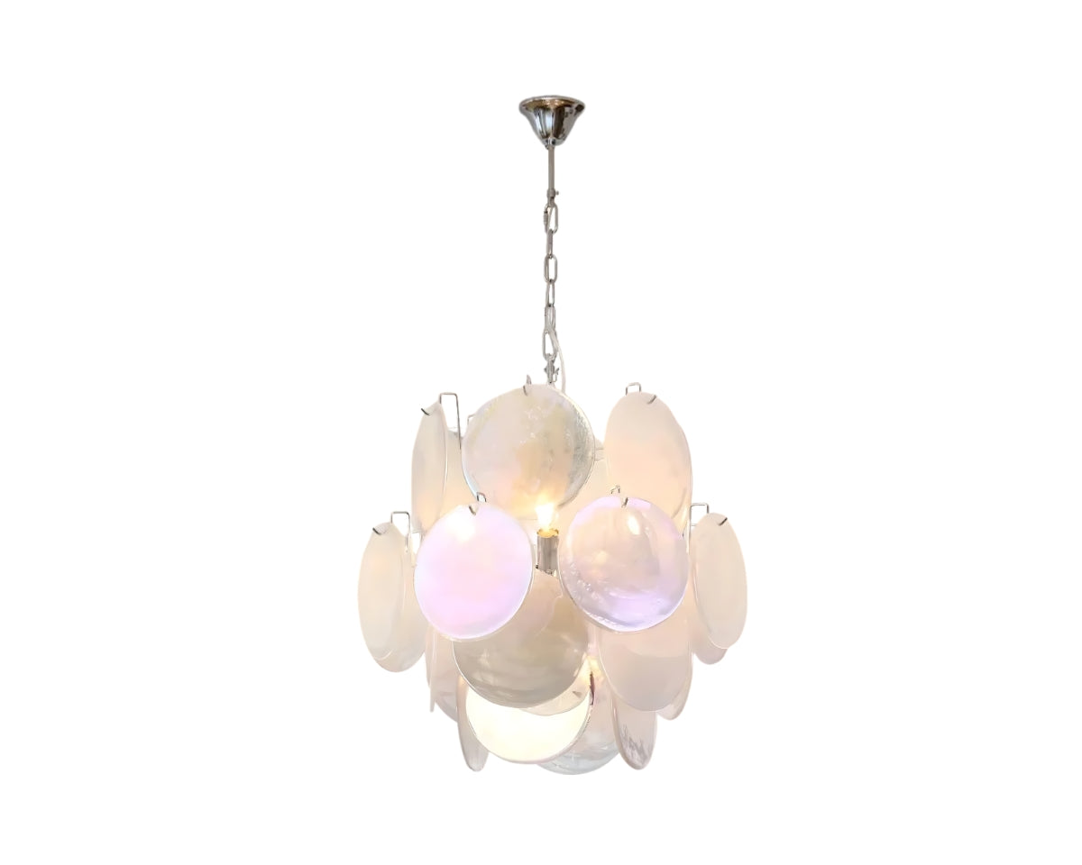 Lustre en verre nacré façon Murano à plaques, vue 10