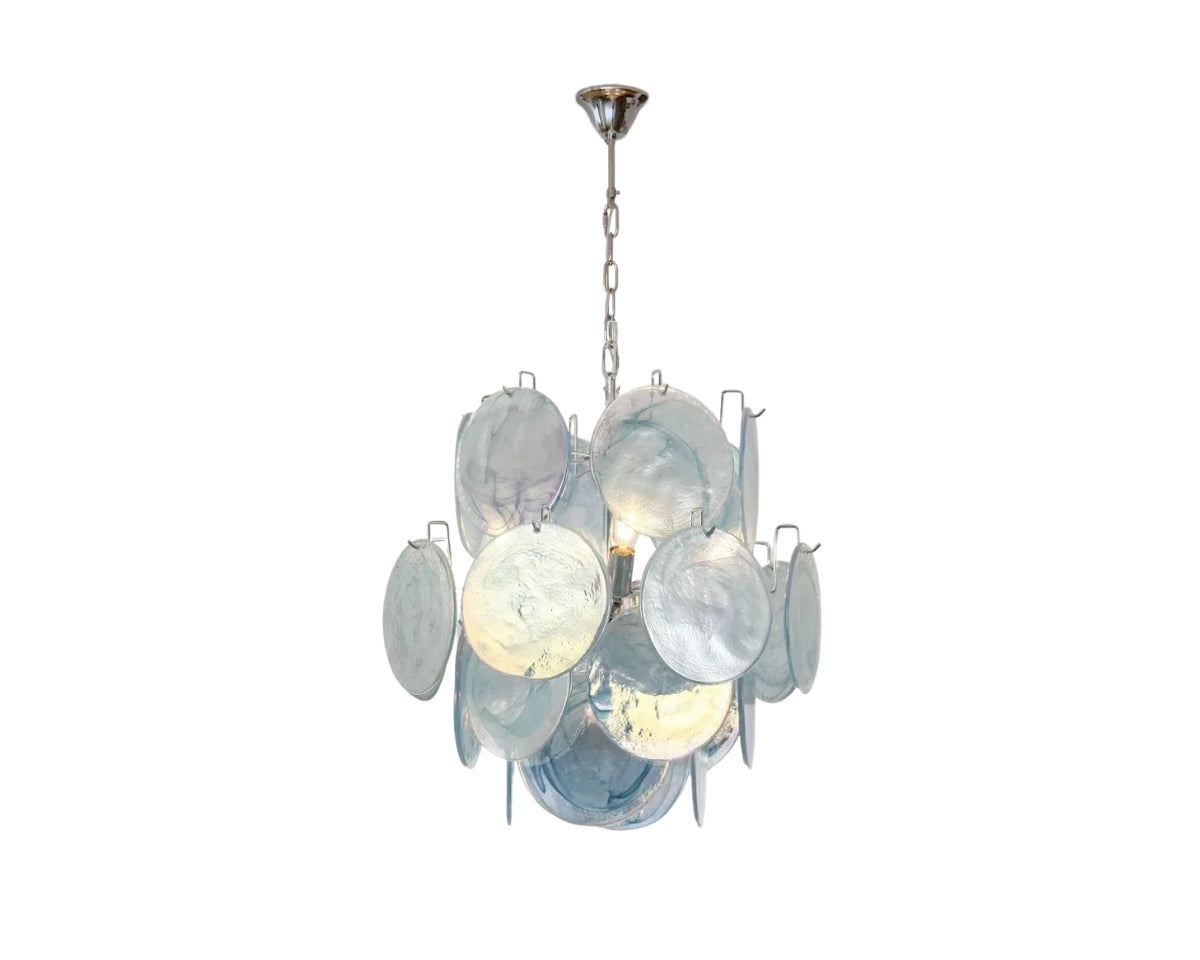 Lustre en verre nacré façon Murano à plaques, vue 11