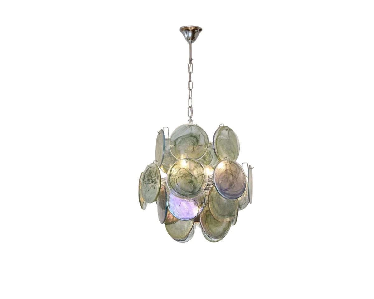 Lustre en verre nacré façon Murano à plaques, vue 13