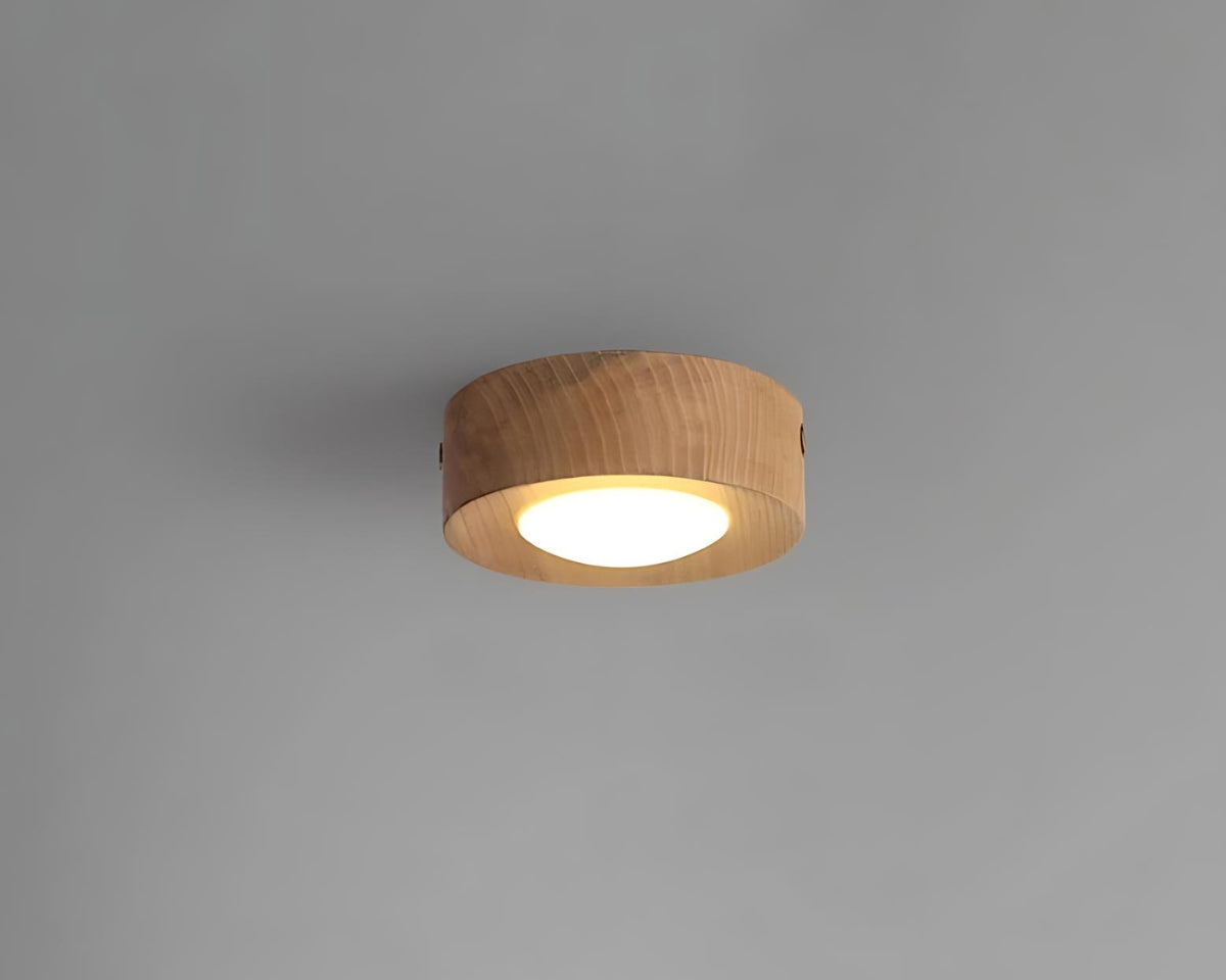 Lustre salle de bain mini plafonnier en bois, vue 6