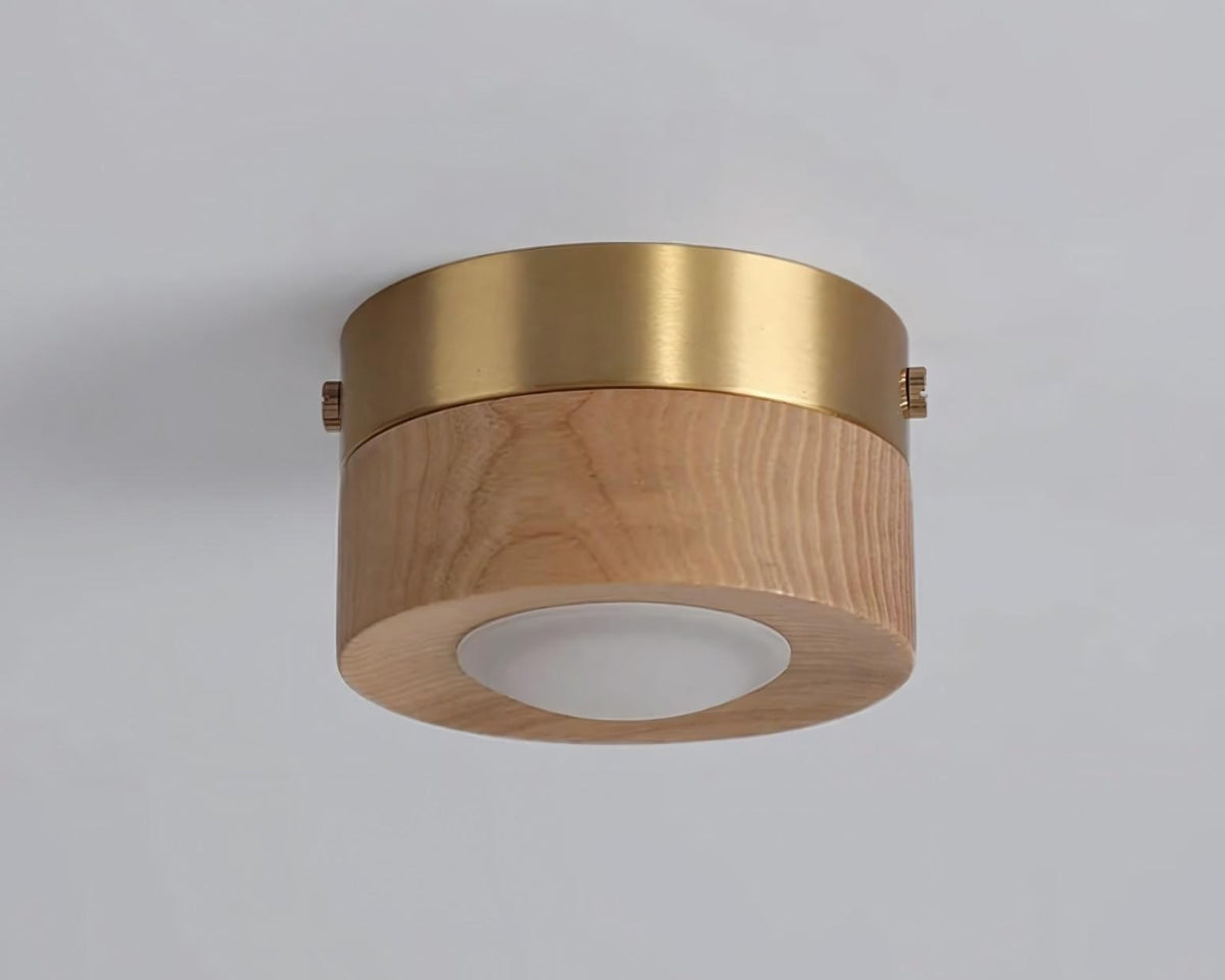 Lustre salle de bain mini plafonnier en bois, vue 7