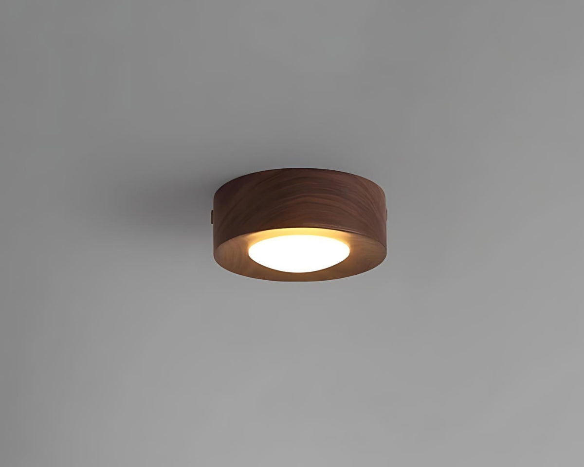 Lustre salle de bain mini plafonnier en bois, vue 8