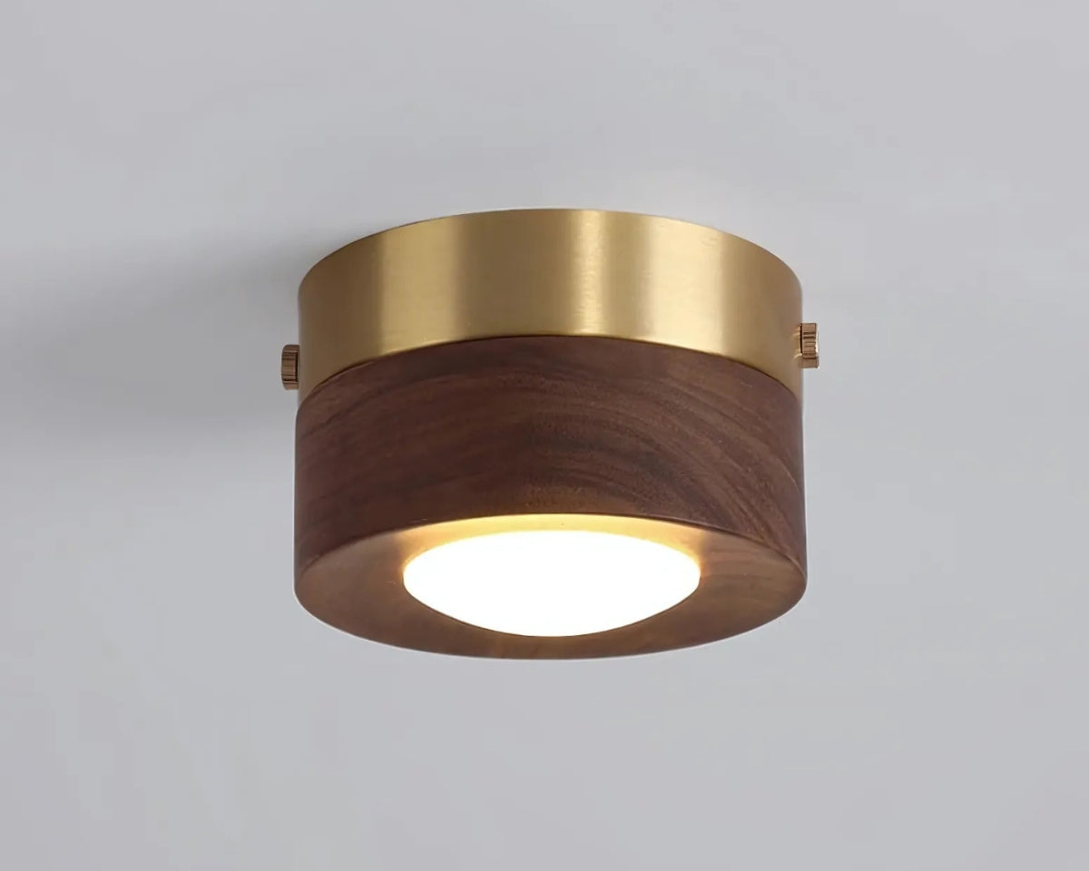 Lustre salle de bain mini plafonnier en bois, vue 9