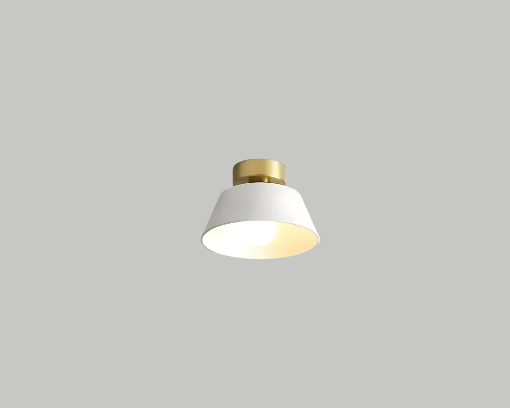 Lustre scandinave conique à touche dorée pour toilettes, vue 8