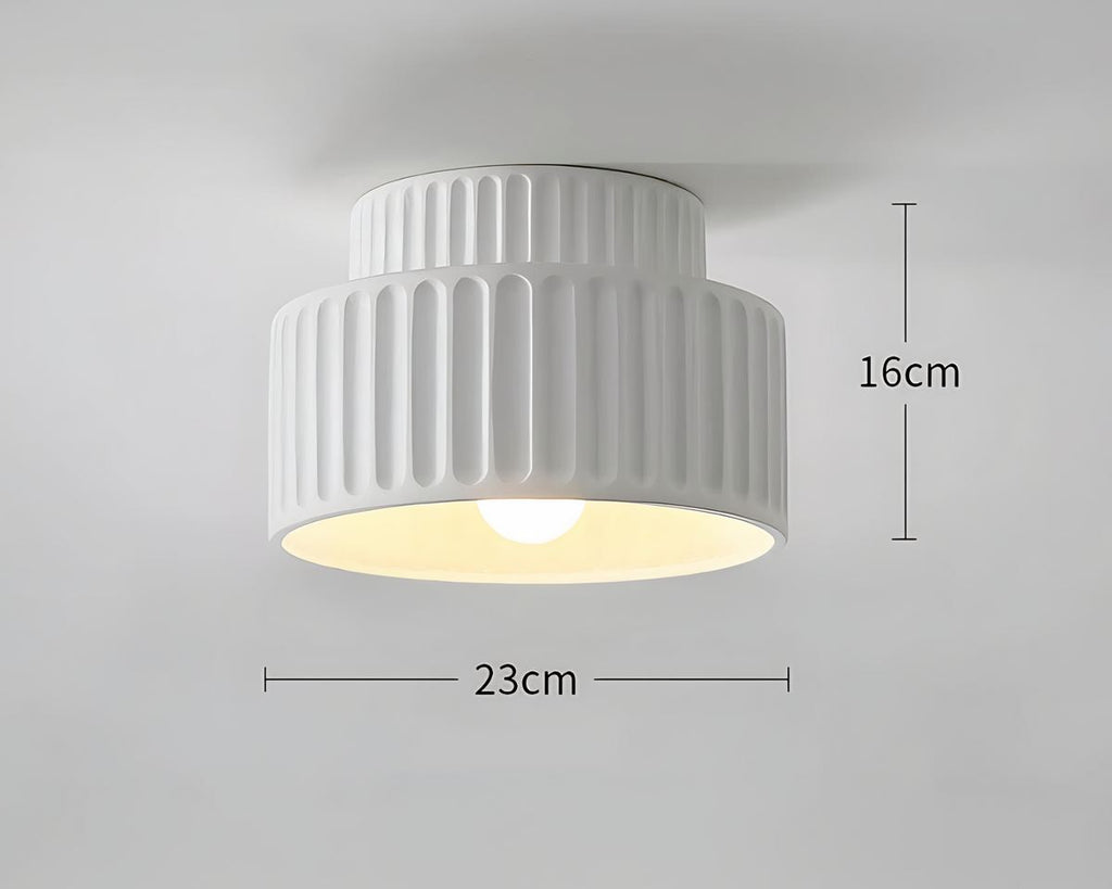 Lustre salle de bain plafonnier rond rainuré, vue 6