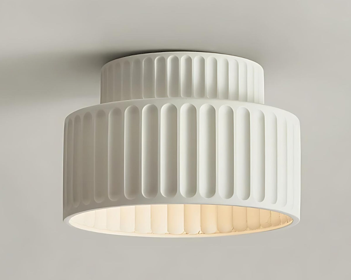 Lustre salle de bain plafonnier rond rainuré, vue 8