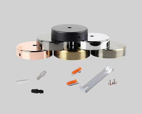 Cache plafond pour lustre plat en métal, vue 2