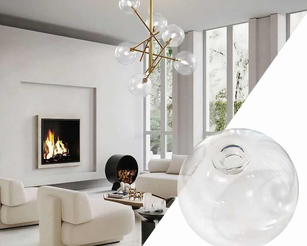 Globe en verre transparent pour lustre