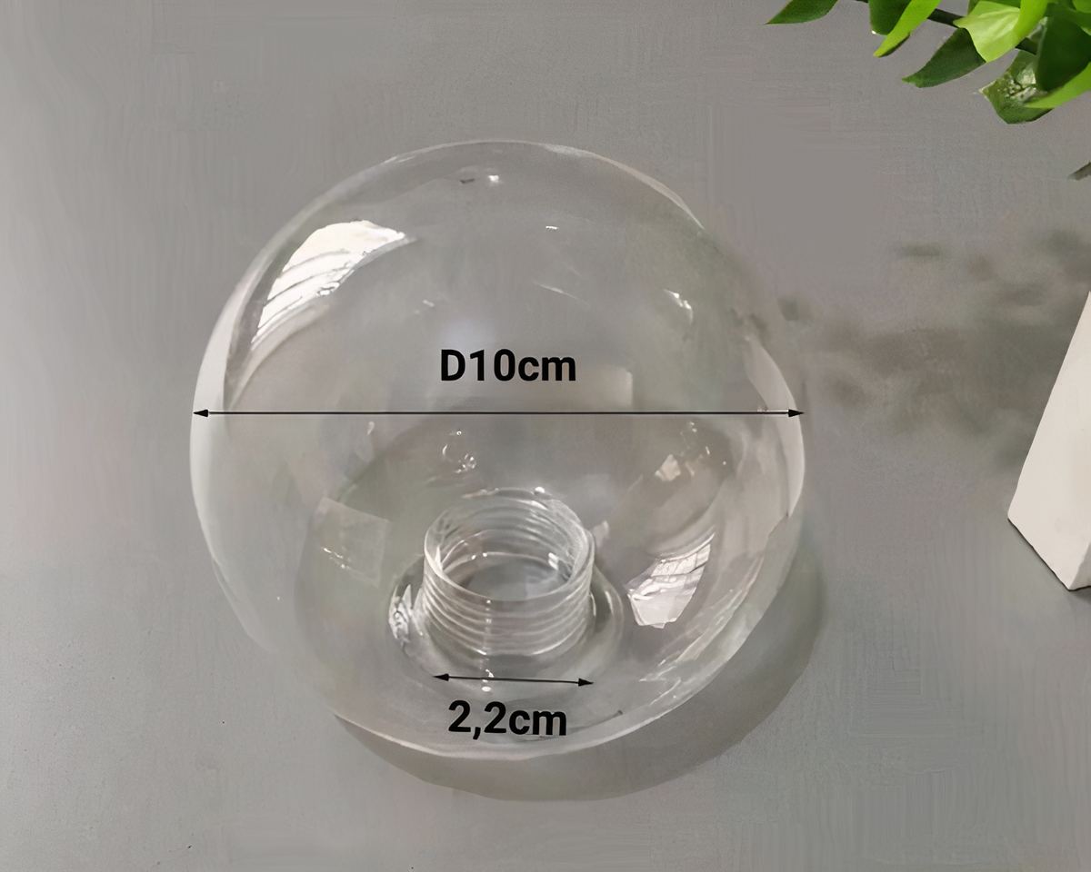 Globe en verre transparent pour lustre, vue 3