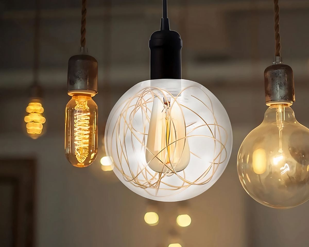 Boule en verre pour lustre à fils métalliques, vue 3