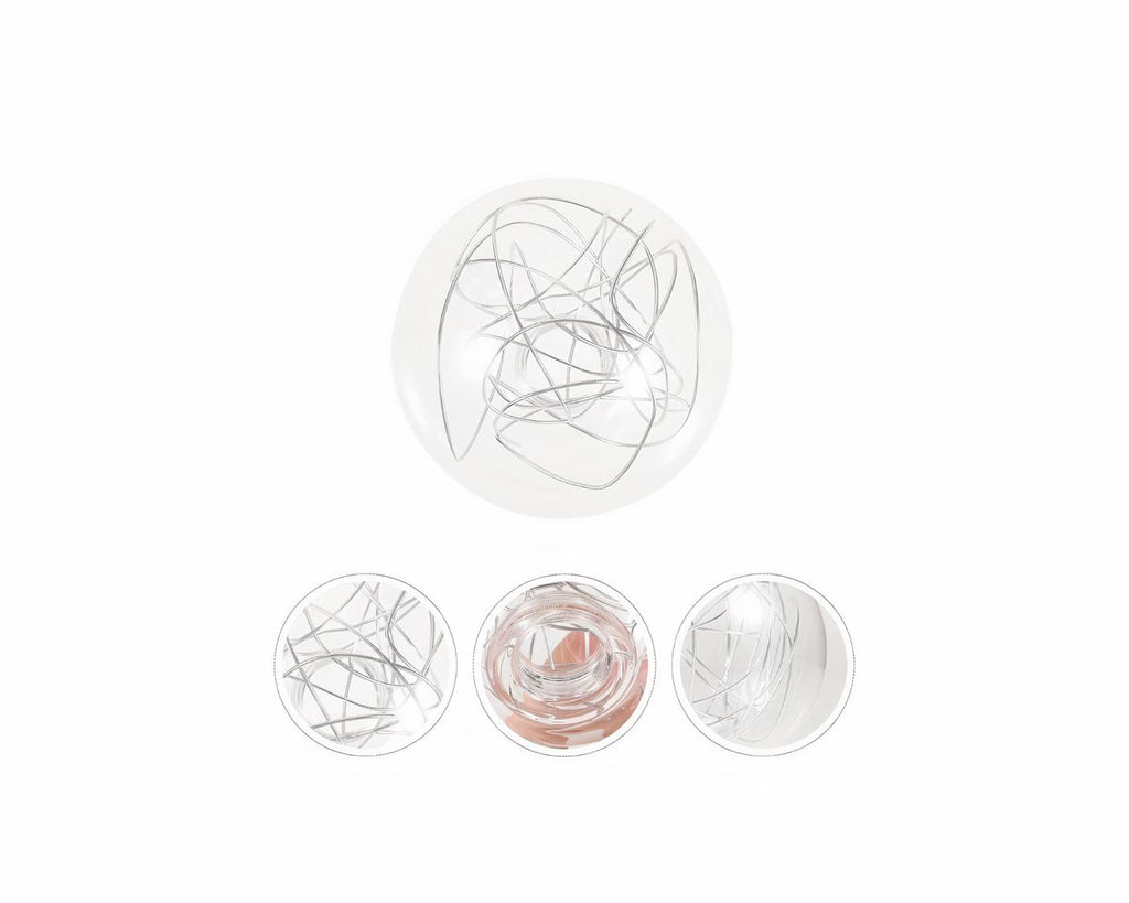 Boule en verre pour lustre à fils métalliques, vue 5