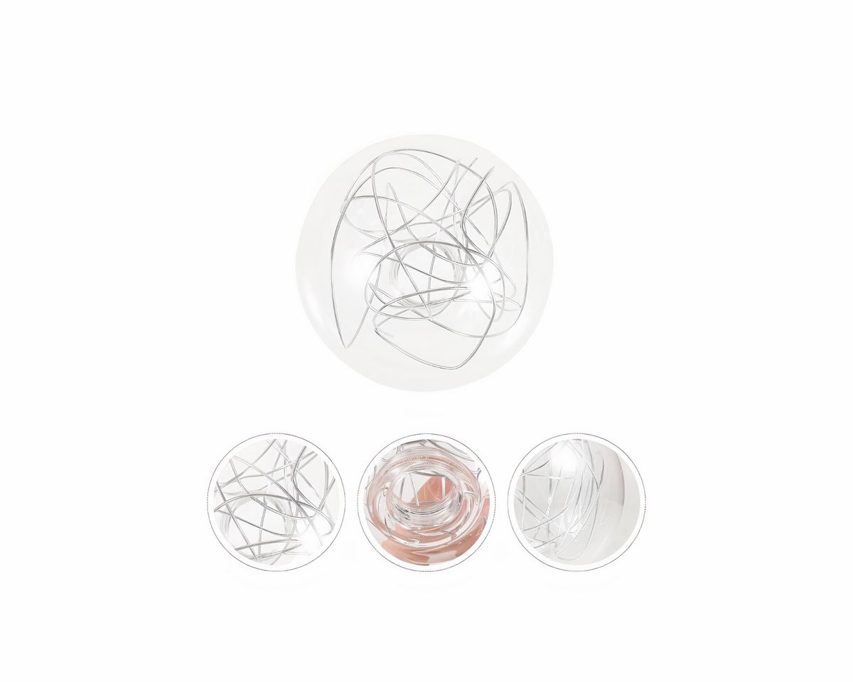 Boule en verre pour lustre à fils métalliques, vue 5