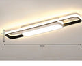 Lustre entrée plat rectangulaire XXL bois et blanc, vue 2