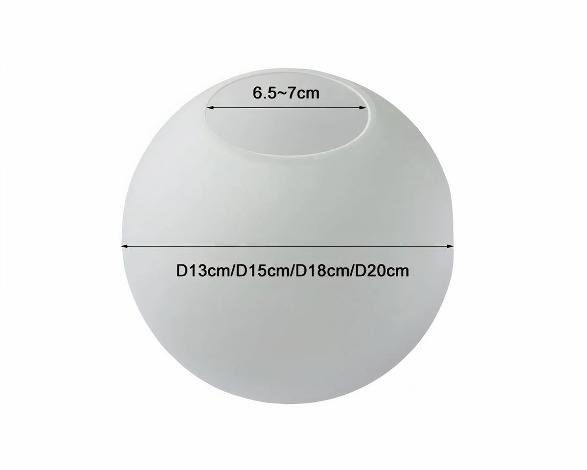 Boule en verre pour lustre, blanc opalin, vue 5