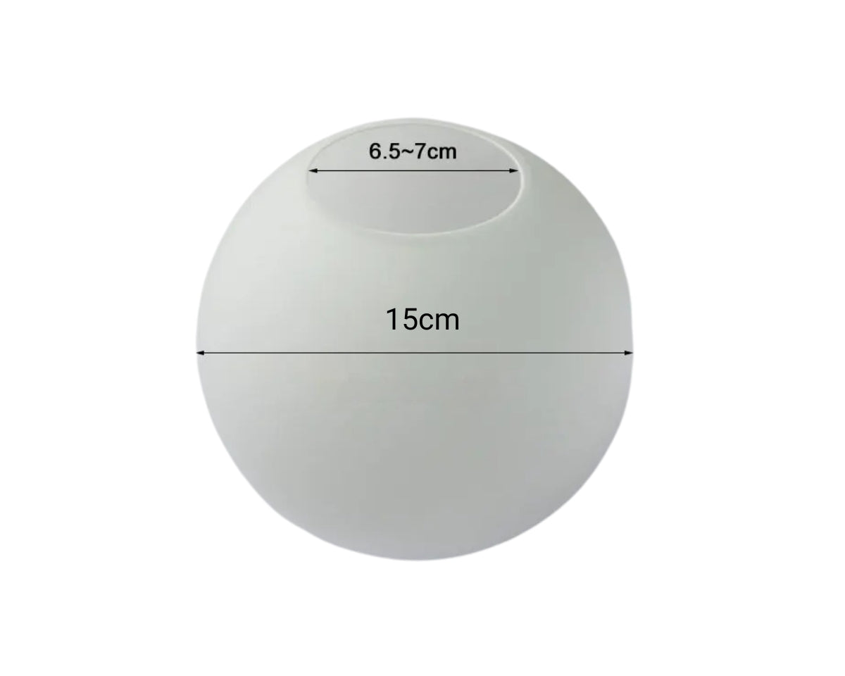 Boule en verre pour lustre, blanc opalin, vue 7