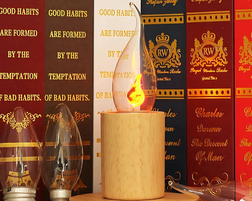 Ampoule bougie LED pour lustre, effet flamme