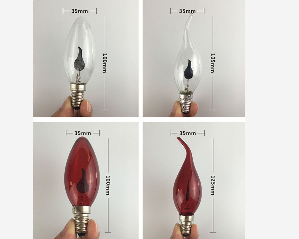 Ampoule bougie LED pour lustre, effet flamme, vue 5