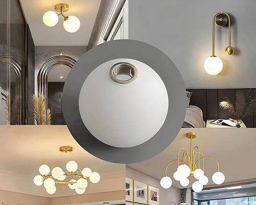 Boule en verre pour lustre, cristallin clair