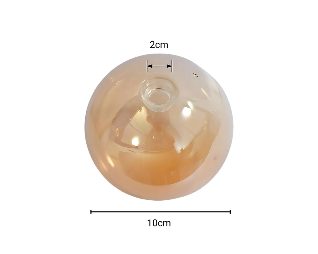 Globe en verre ambré pour lustre, vue 6