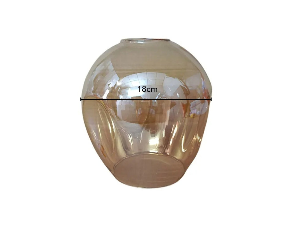 Globe lustre ancien en verre teinté, six coloris, vue 13