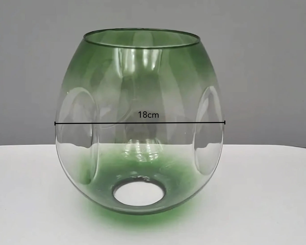 Globe lustre ancien en verre teinté, six coloris, vue 17
