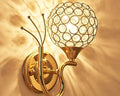 Applique lustre boule dorée en cristal, vue 4