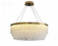 Lustre doré à bâtonnets de cristal rond ou ovale, vue 3